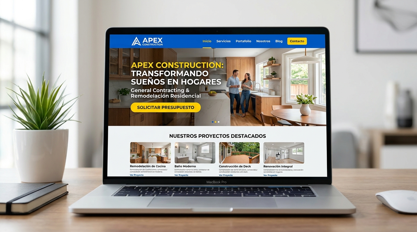 Apex Construction Website Mockup