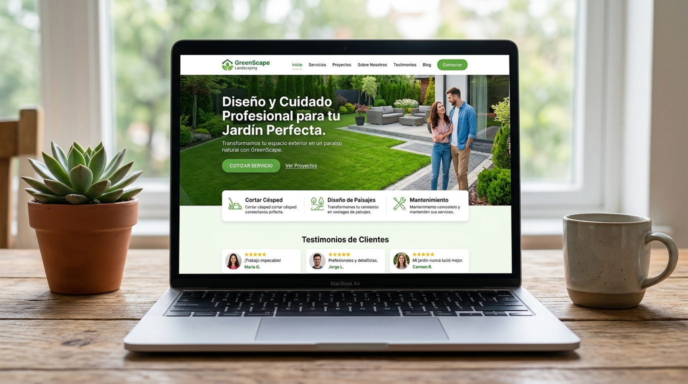 GreenScape Landscaping Website Mockup
