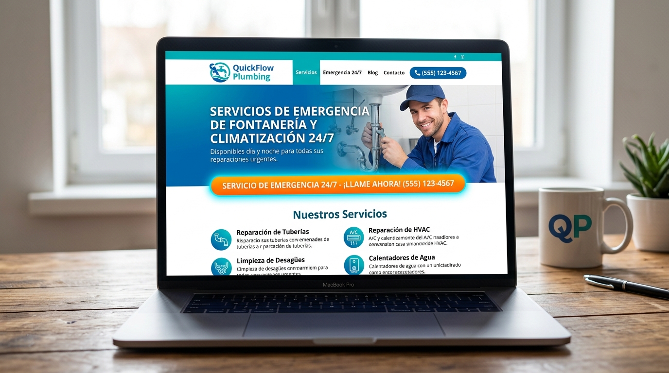 QuickFlow Plumbing Website Mockup