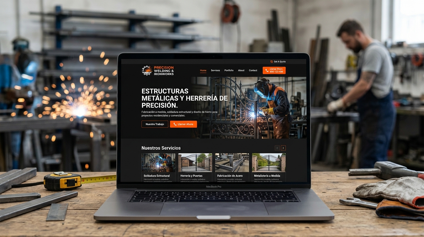 Precision Welding Website Mockup